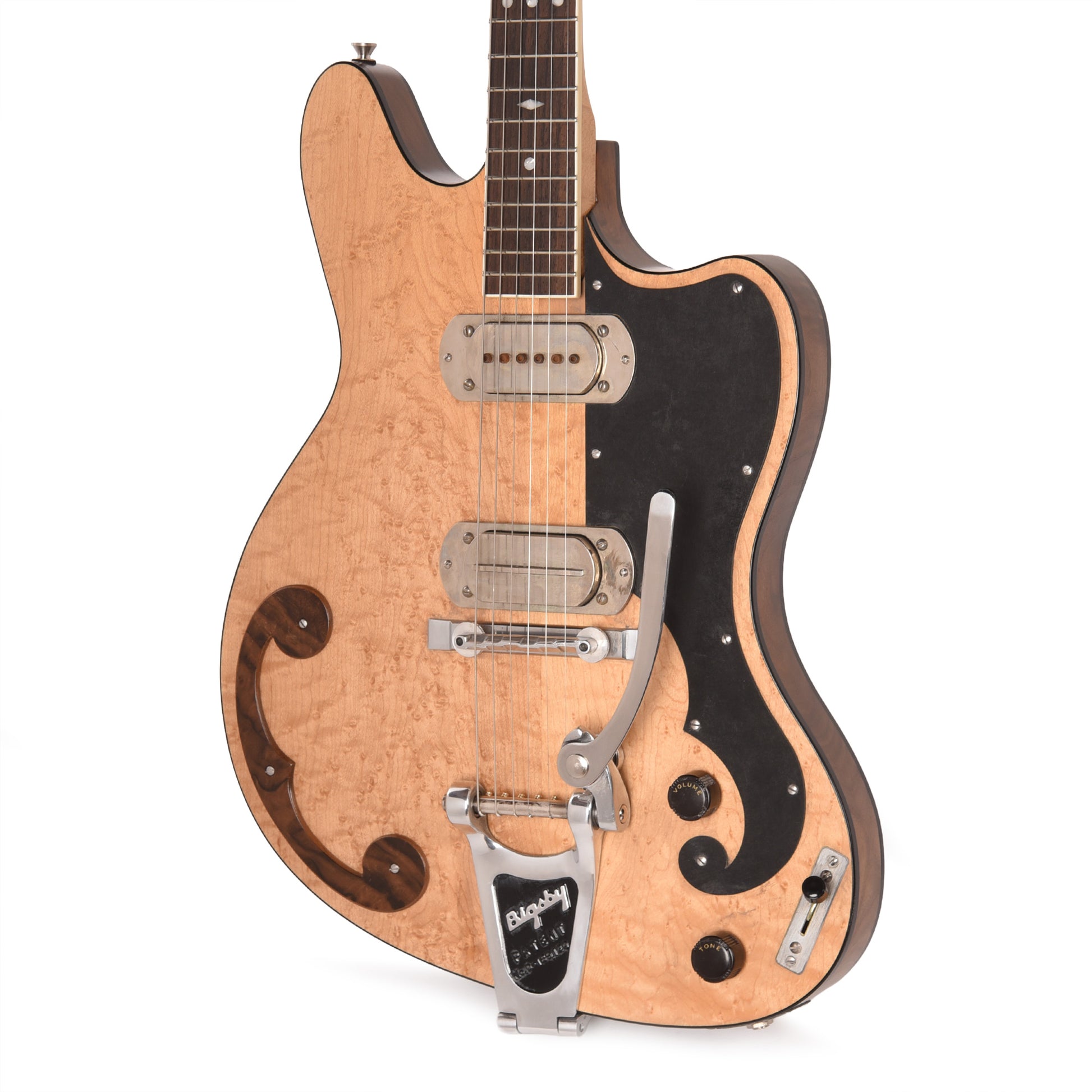 BilT P. Bigsby Zaftig Birdseye Maple/Walnut Satin w/Mojo P.A.B. Pickups Electric Guitars / Solid Body