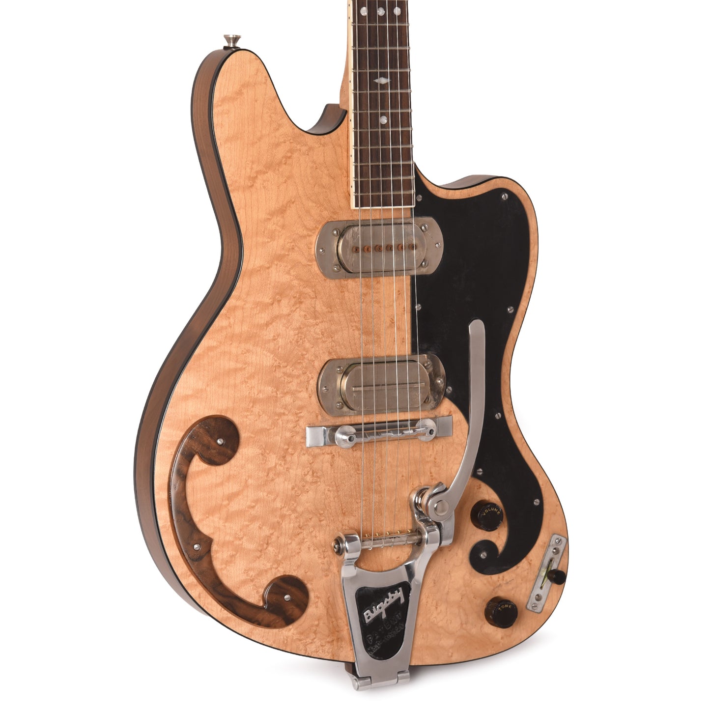 BilT P. Bigsby Zaftig Birdseye Maple/Walnut Satin w/Mojo P.A.B. Pickups Electric Guitars / Solid Body