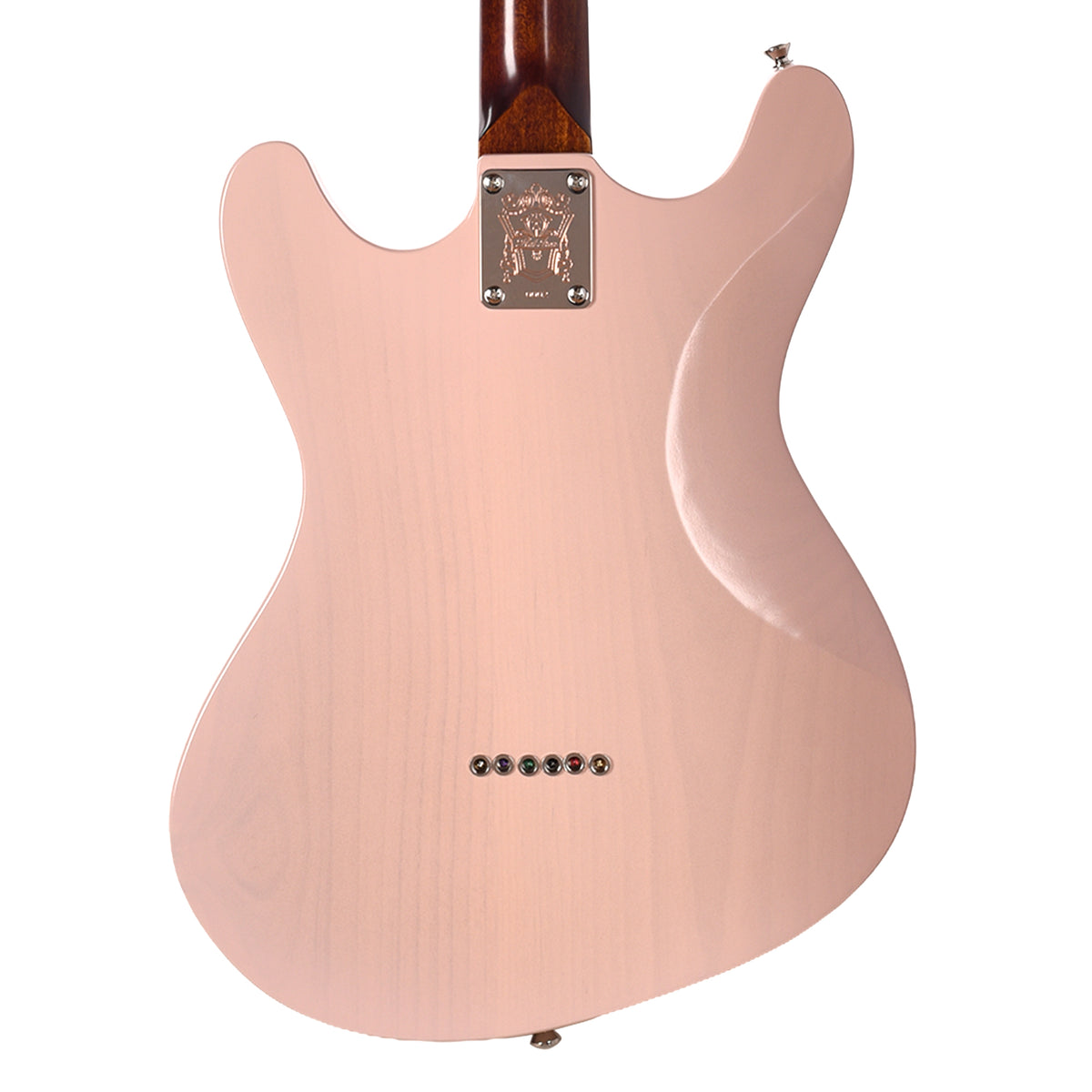 Black Bobbin Flat Iron Transparent Shell Pink w/Lollar Low-Wind Imperials Electric Guitars