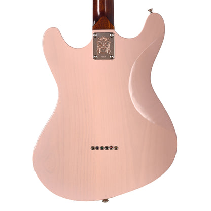 Black Bobbin Flat Iron Transparent Shell Pink w/Lollar Low-Wind Imperials Electric Guitars