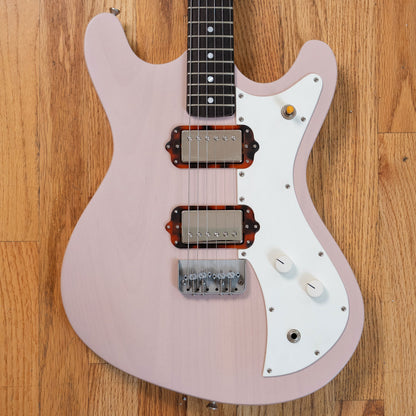 Black Bobbin Flat Iron Transparent Shell Pink w/Lollar Low-Wind Imperials Electric Guitars