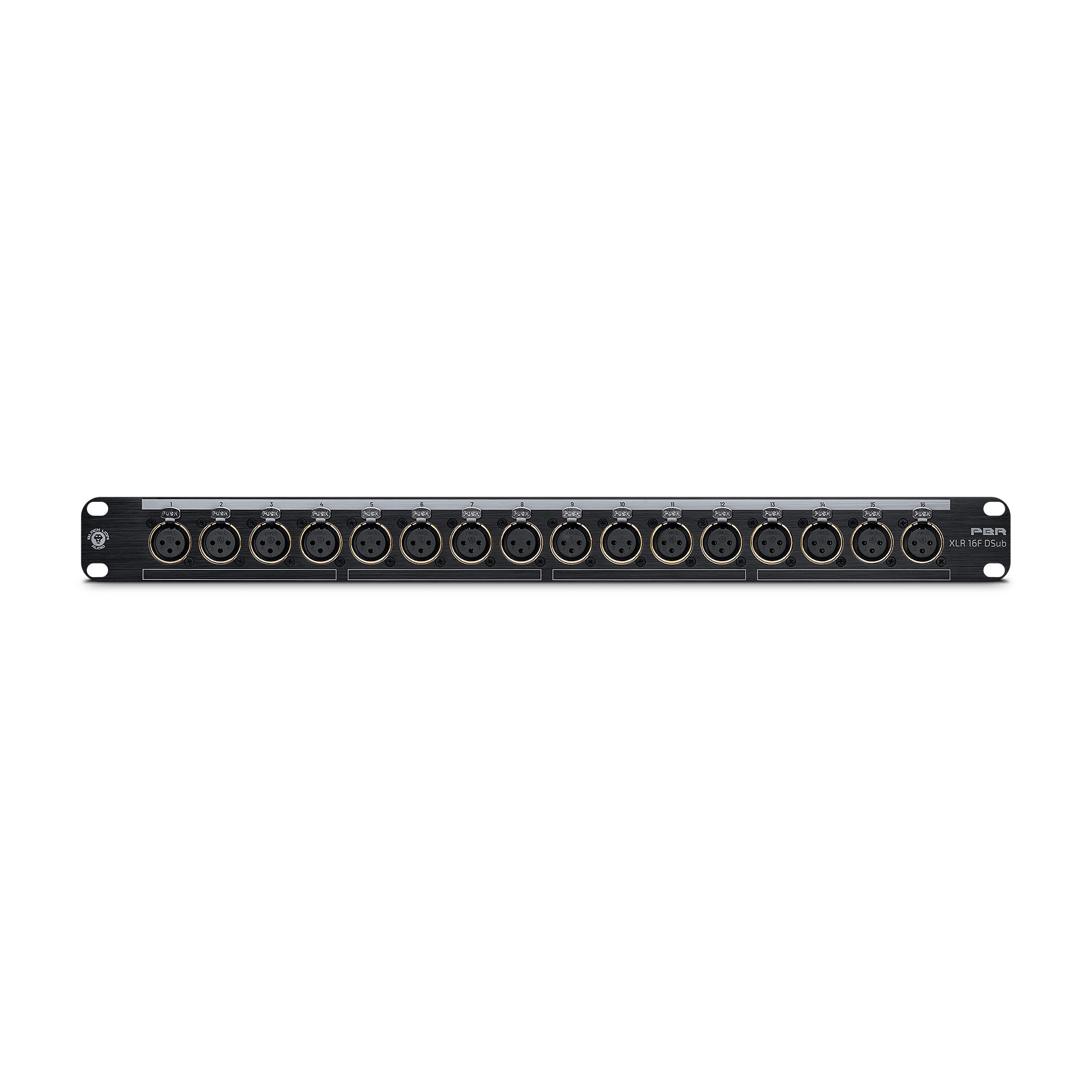 Black Lion Audio PBR XLR 16F DSub 16 Point Gold Plated XLR Female Patchbay w/ DSUB Outs Patchbays