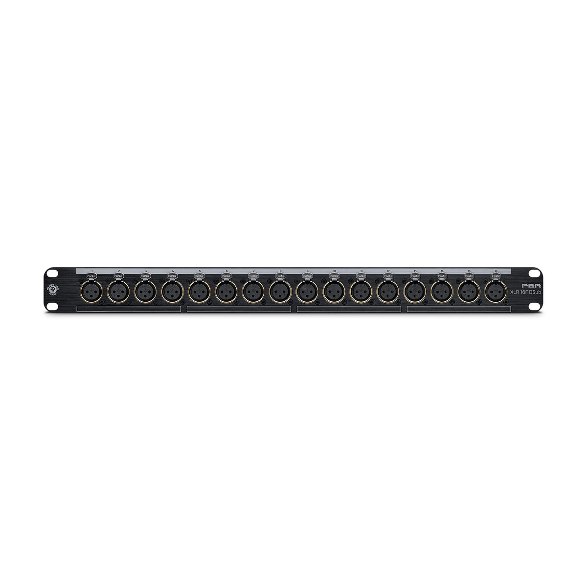 Black Lion Audio PBR XLR 16F DSub 16 Point Gold Plated XLR Female Patchbay w/ DSUB Outs Patchbays