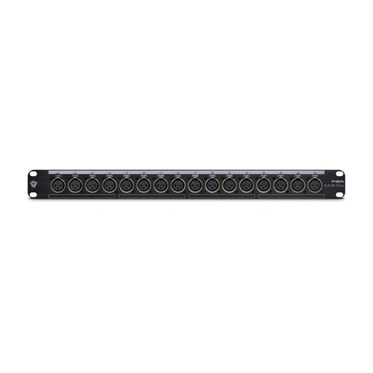 Black Lion Audio PBR XLR 16F DSub 16 Point Gold Plated XLR Female Patchbay w/ DSUB Outs Patchbays