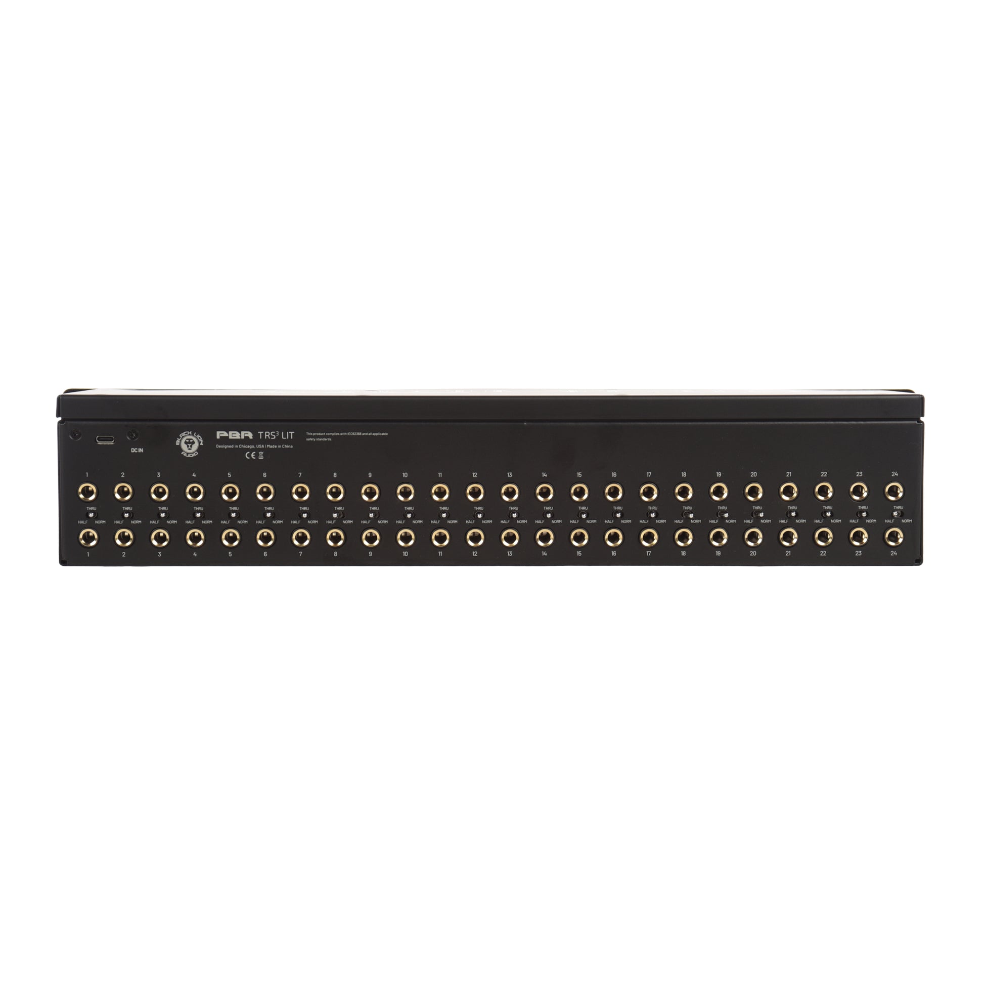 Black Lion Audio PBR TRS3 LIT 48-Point Gold-Plated TRS Patchbay w/ Customizable LED display Pro Audio / Patchbays