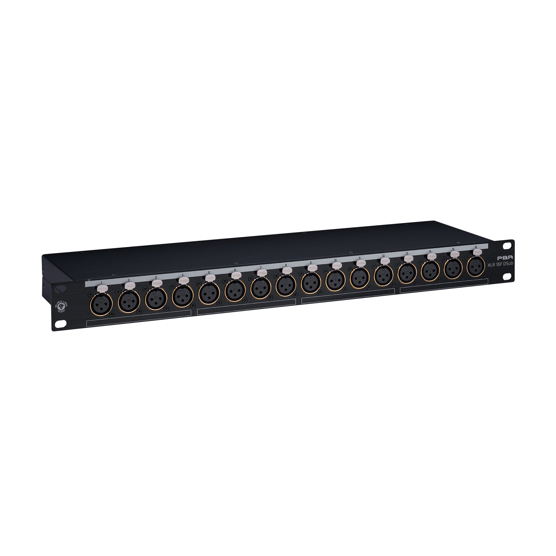 Black Lion Audio PBR XLR 16F DSub 16 Point Gold Plated XLR Female Patchbay w/ DSUB Outs Pro Audio / Patchbays