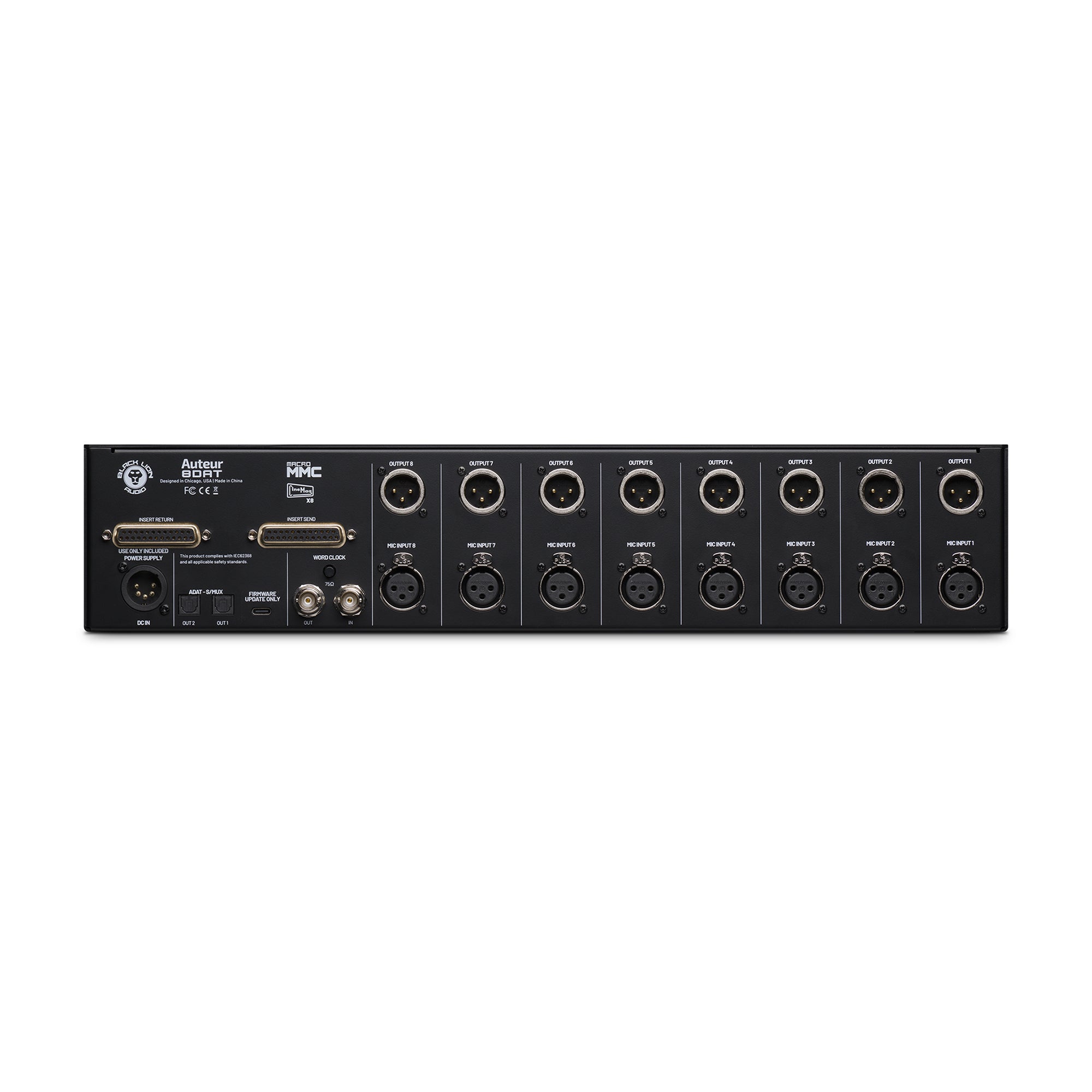 Black Lion Audio Auteur 8DAT 8-channel Auteur Preamp / Word Clock w/ ADAT Signal Processors