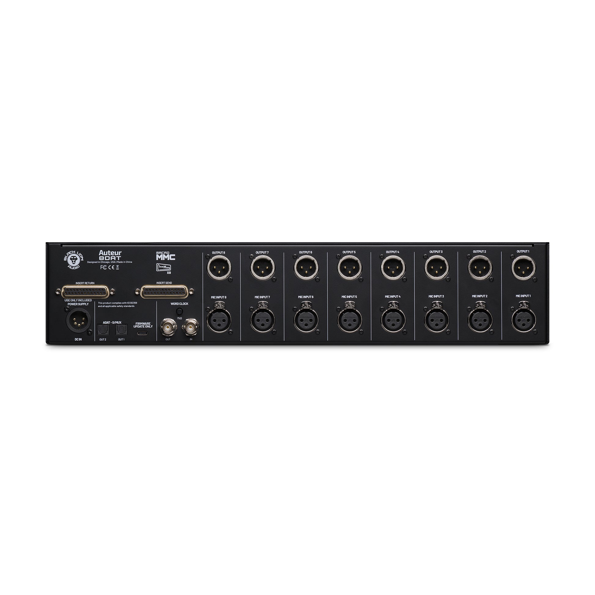 Black Lion Audio Auteur 8DAT 8-channel Auteur Preamp / Word Clock w/ ADAT Signal Processors