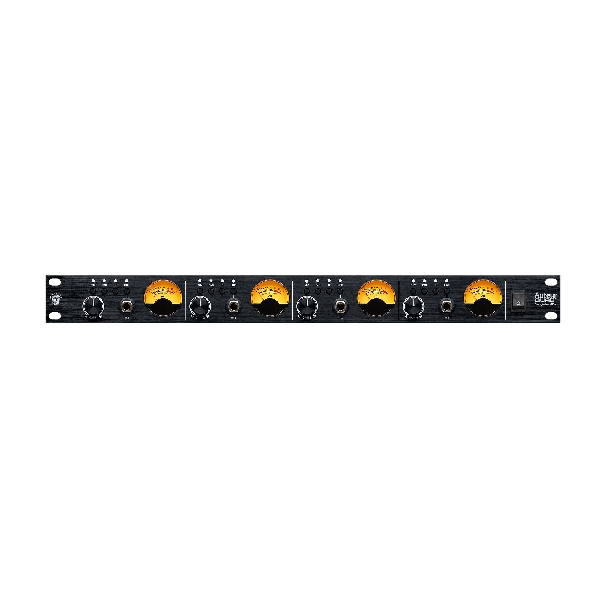 Black Lion Audio Auteur Quad2 4-Channel Rackmount Mic Preamp/DI Signal Processors
