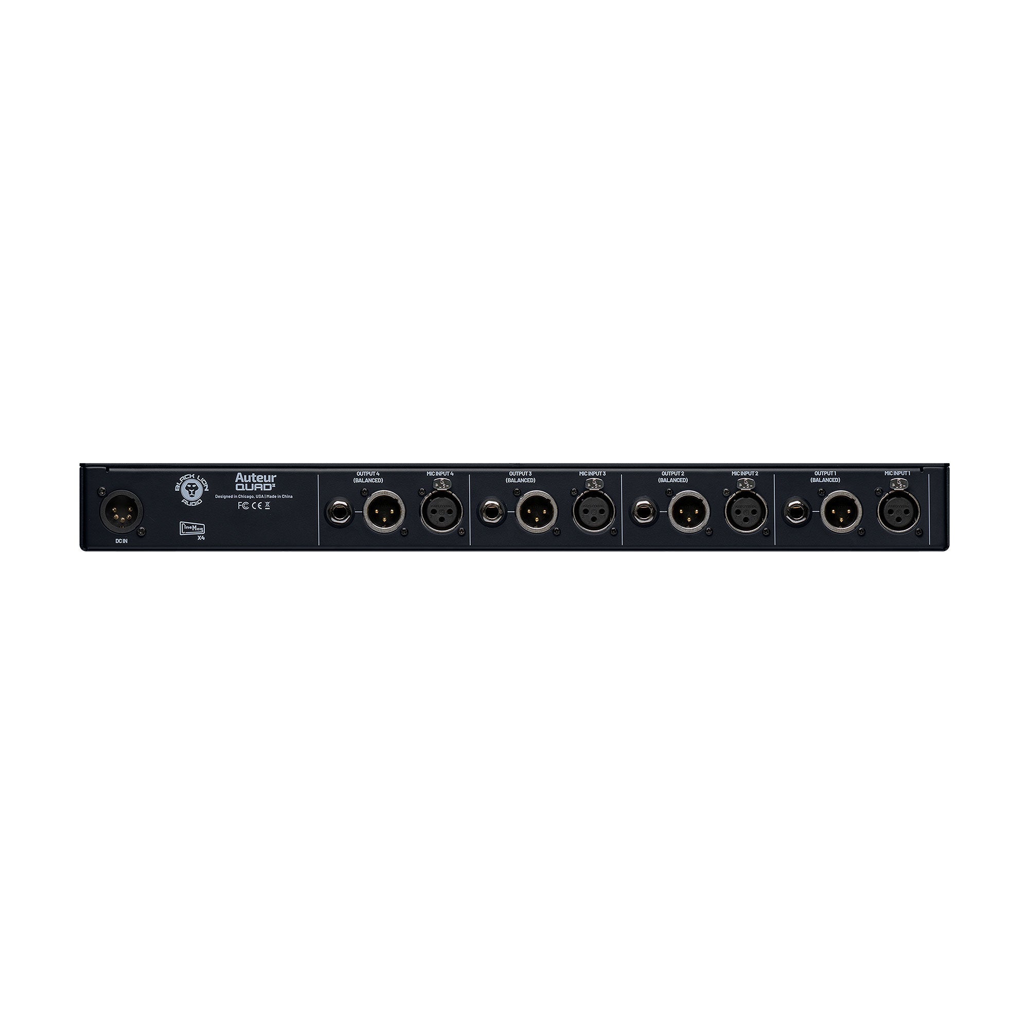 Black Lion Audio Auteur Quad2 4-Channel Rackmount Mic Preamp/DI Signal Processors