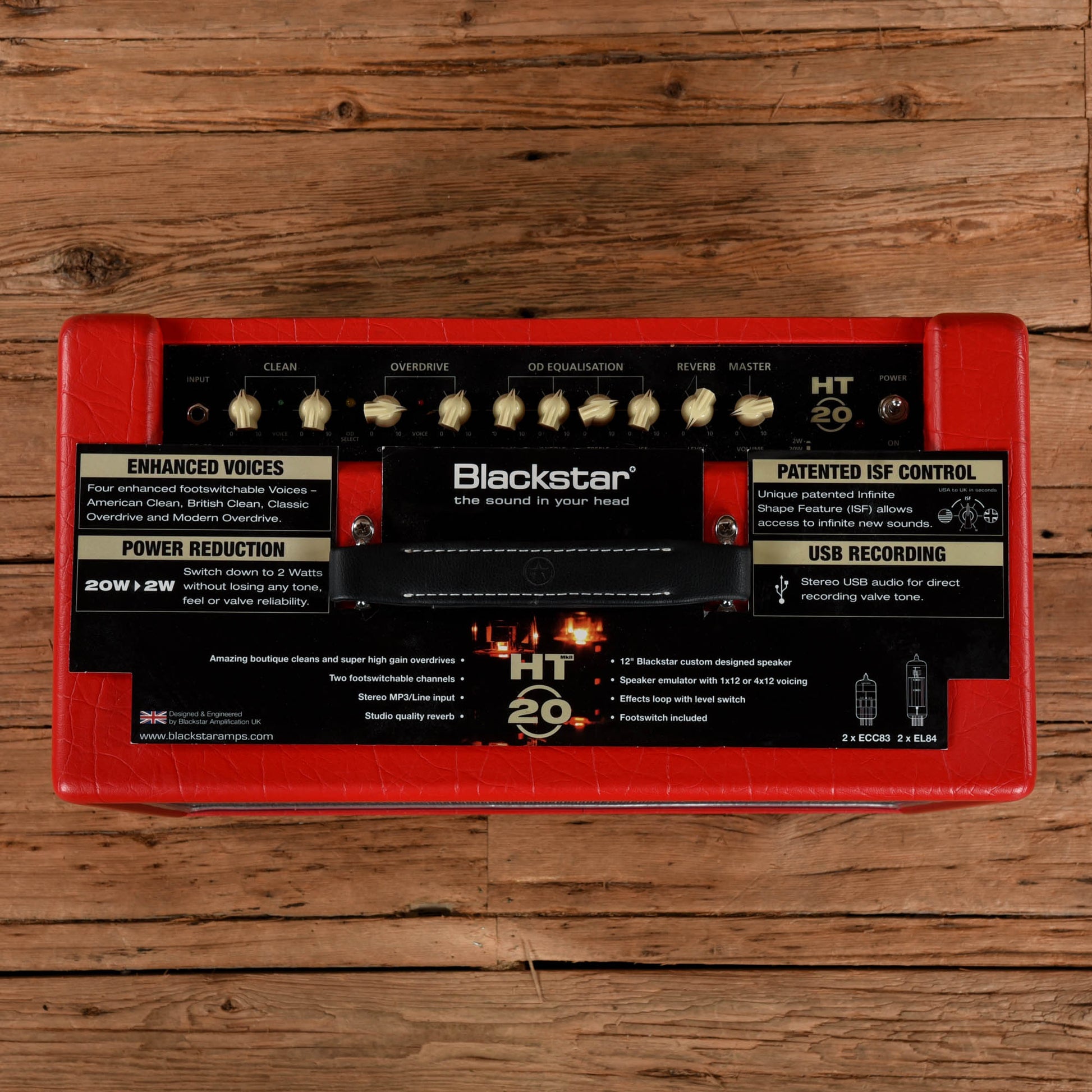 Blackstar HT-20R MKII 2-Channel 20-Watt 1x12" Guitar Combo with Reverb Candy Apple Red Amps / Guitar Amps / Guitar Cabinets