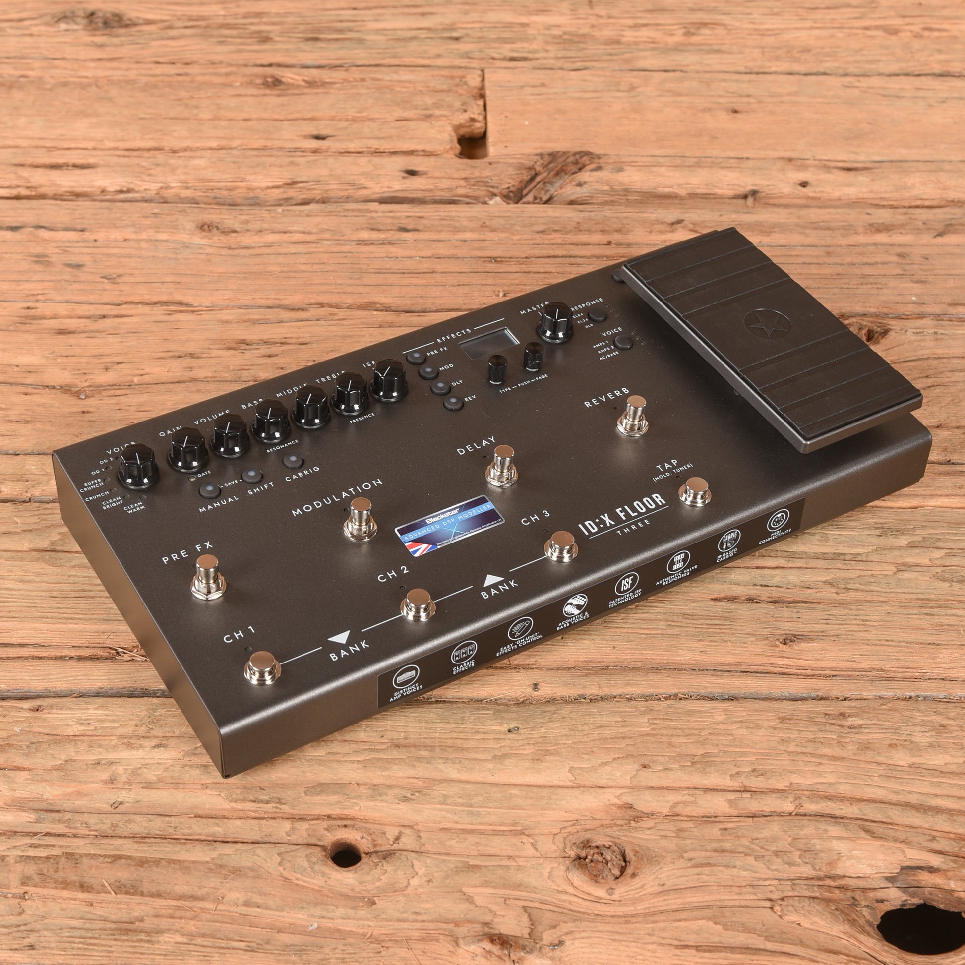 Blackstar ID:X Floor Three Advanced DSP Modeler & Multi-FX Floorboard w/ Expression Pedal Effect Pedals