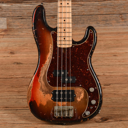 Bluesman Vintage Deville Heavy Relic Sunburst Bass Guitars / 4-String