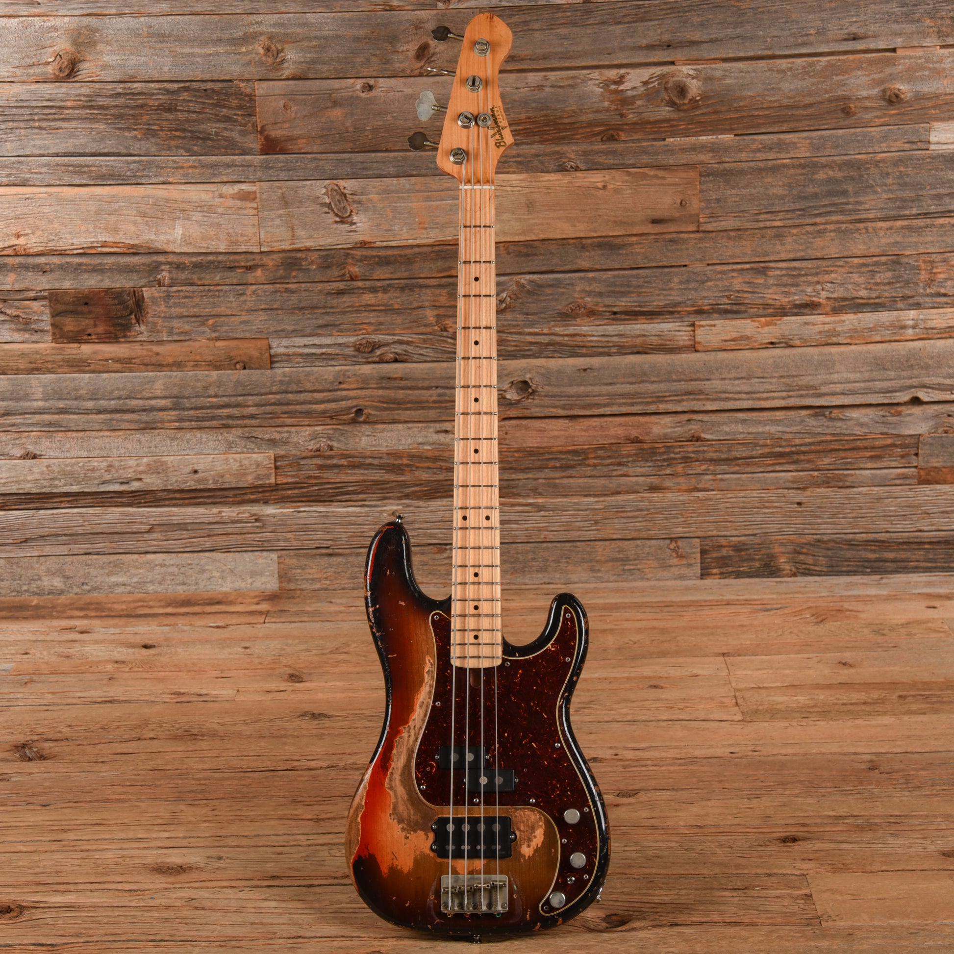 Bluesman Vintage Deville Heavy Relic Sunburst Bass Guitars / 4-String