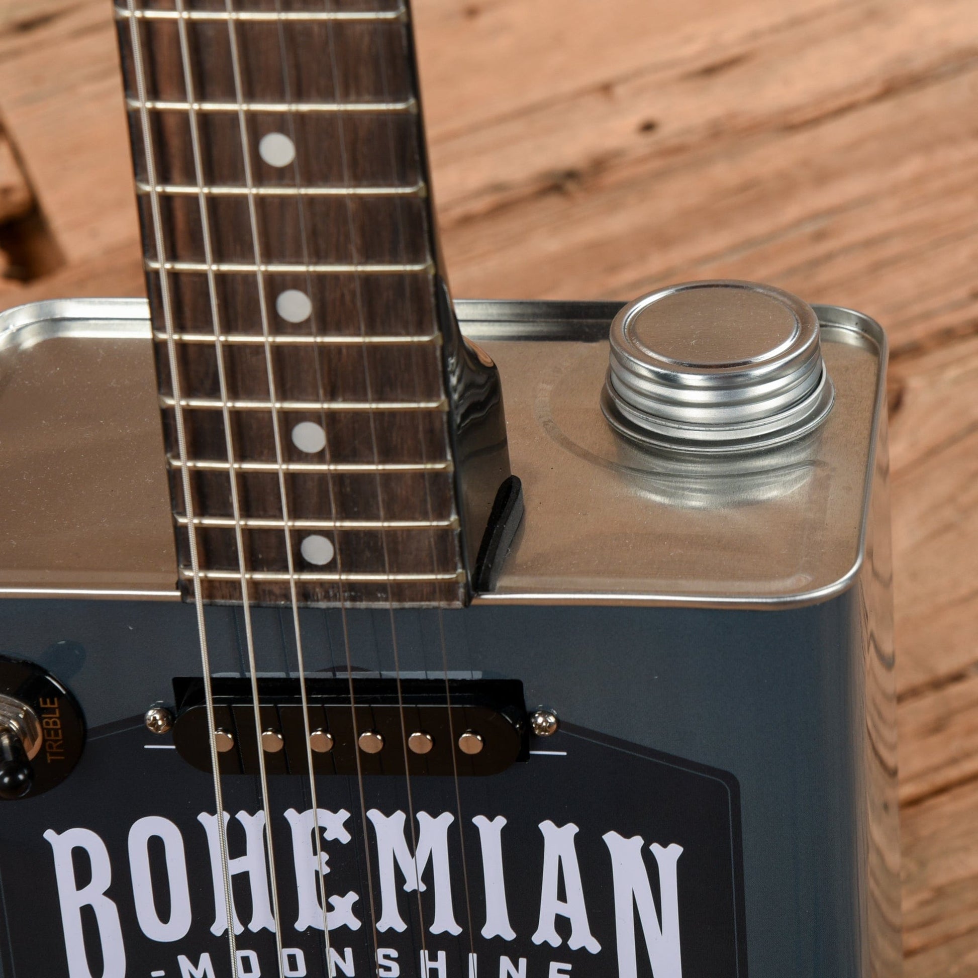 Bohemian Guitars Oil Can Guitar Grey Electric Guitars / Hollow Body