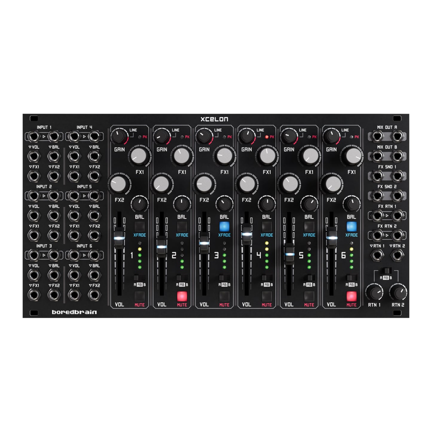 Boredbrain Xcelon True Stereo Voltage-Controlled Eurorack Mixer Module Keyboards and Synths / Synths / Eurorack