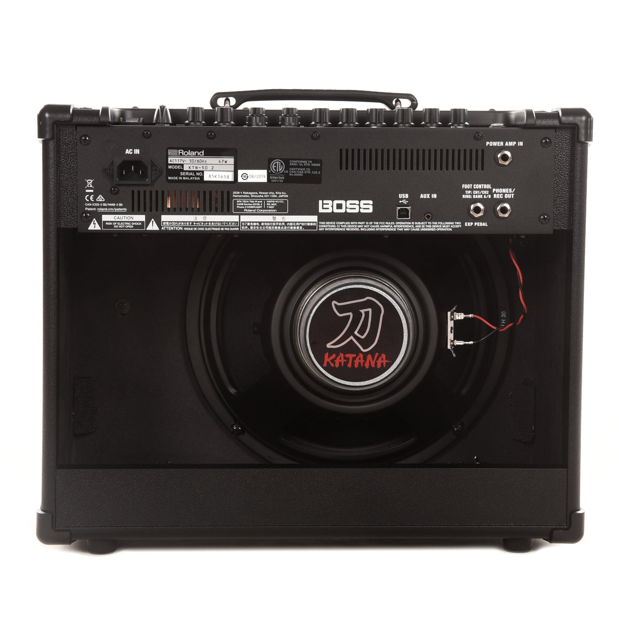 Boss Katana-50 v2 50W 1x12 Guitar Combo Amplifier Black Amps / Guitar Combos