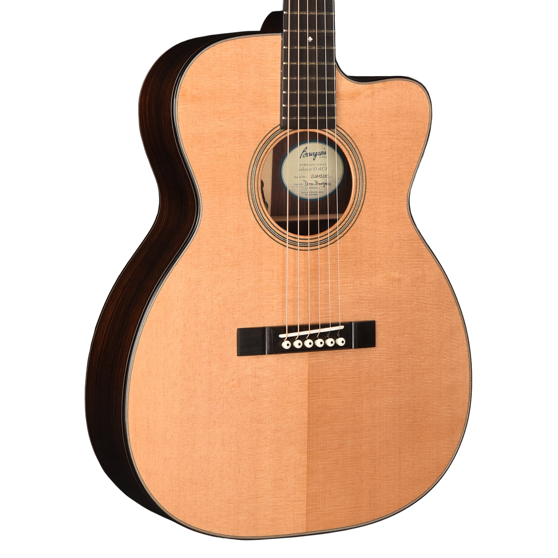 Bourgeois Downeast OMCE Soloist Thermo-Cured Sitka/Honduran Mahogany Natural Acoustic Guitars