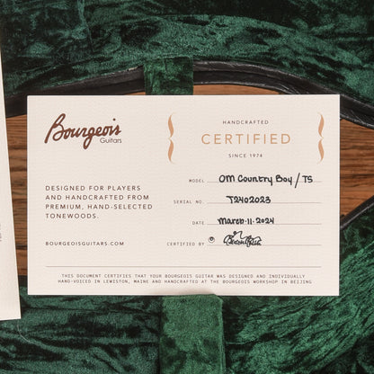 Bourgeois Touchstone Country Boy/TS OM Natural Acoustic Guitars