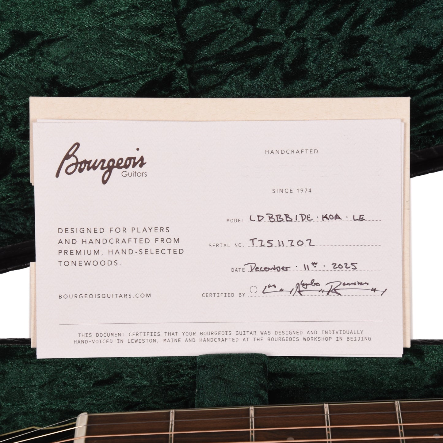 Bourgeois Downeast Series Hawaiian Bourgeois Blues Koa Acoustic Guitars / Concert