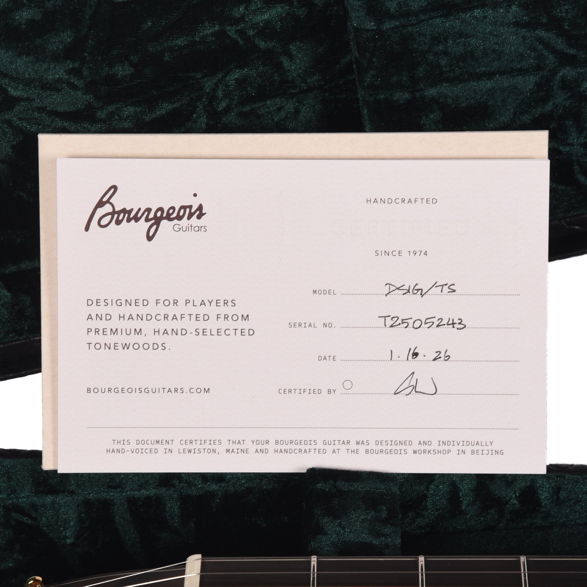 Bourgeois Touchstone Signature D Torrefied Alaskan Sitka/Madagascar Rosewood Natural Acoustic Guitars / Dreadnought