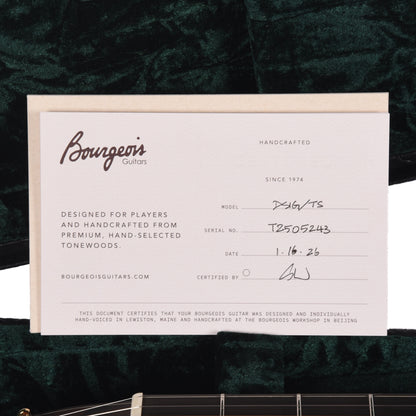Bourgeois Touchstone Signature D Torrefied Alaskan Sitka/Madagascar Rosewood Natural Acoustic Guitars / Dreadnought