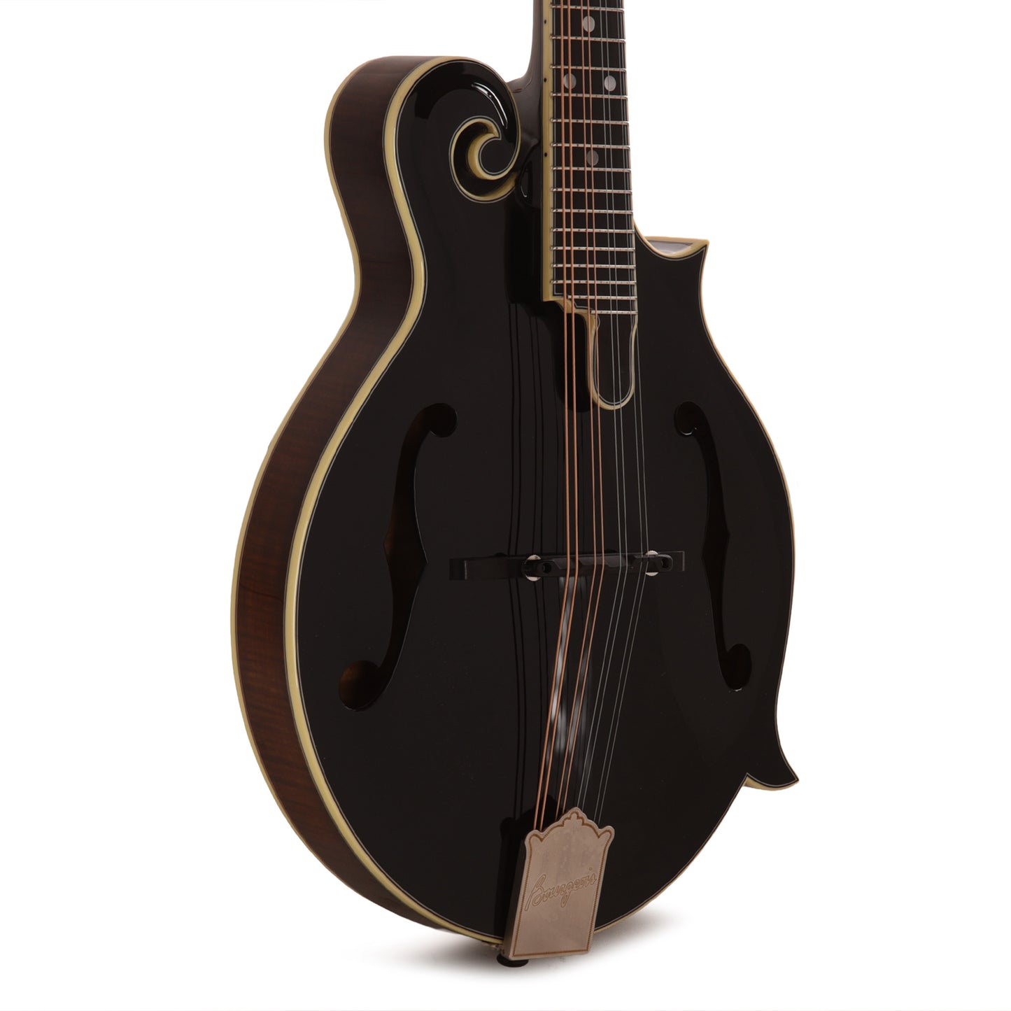 Bourgeois M5 F-Style Mandolin Aged Tone Torrefied Adirondack/Flamed Maple Black Mandolins