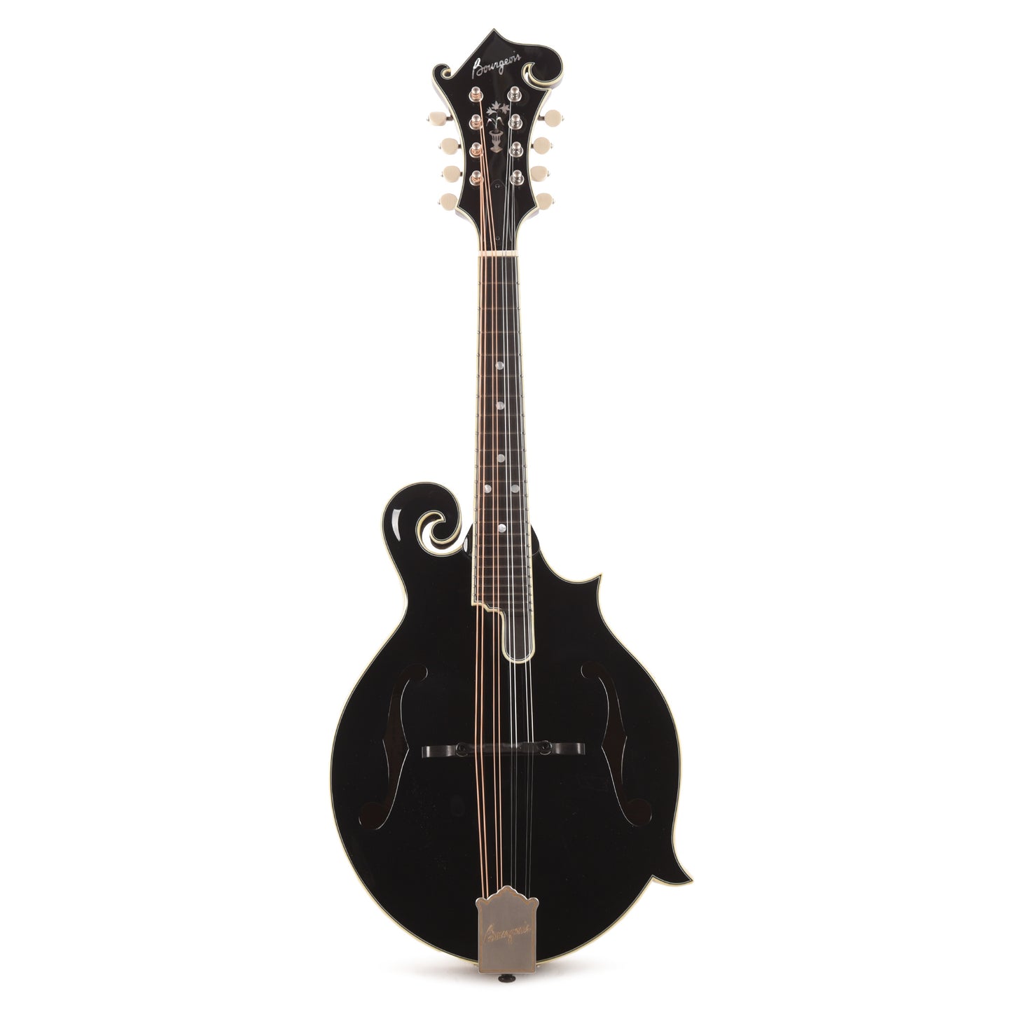 Bourgeois M5 F-Style Mandolin Aged Tone Torrefied Adirondack/Flamed Maple Black Mandolins