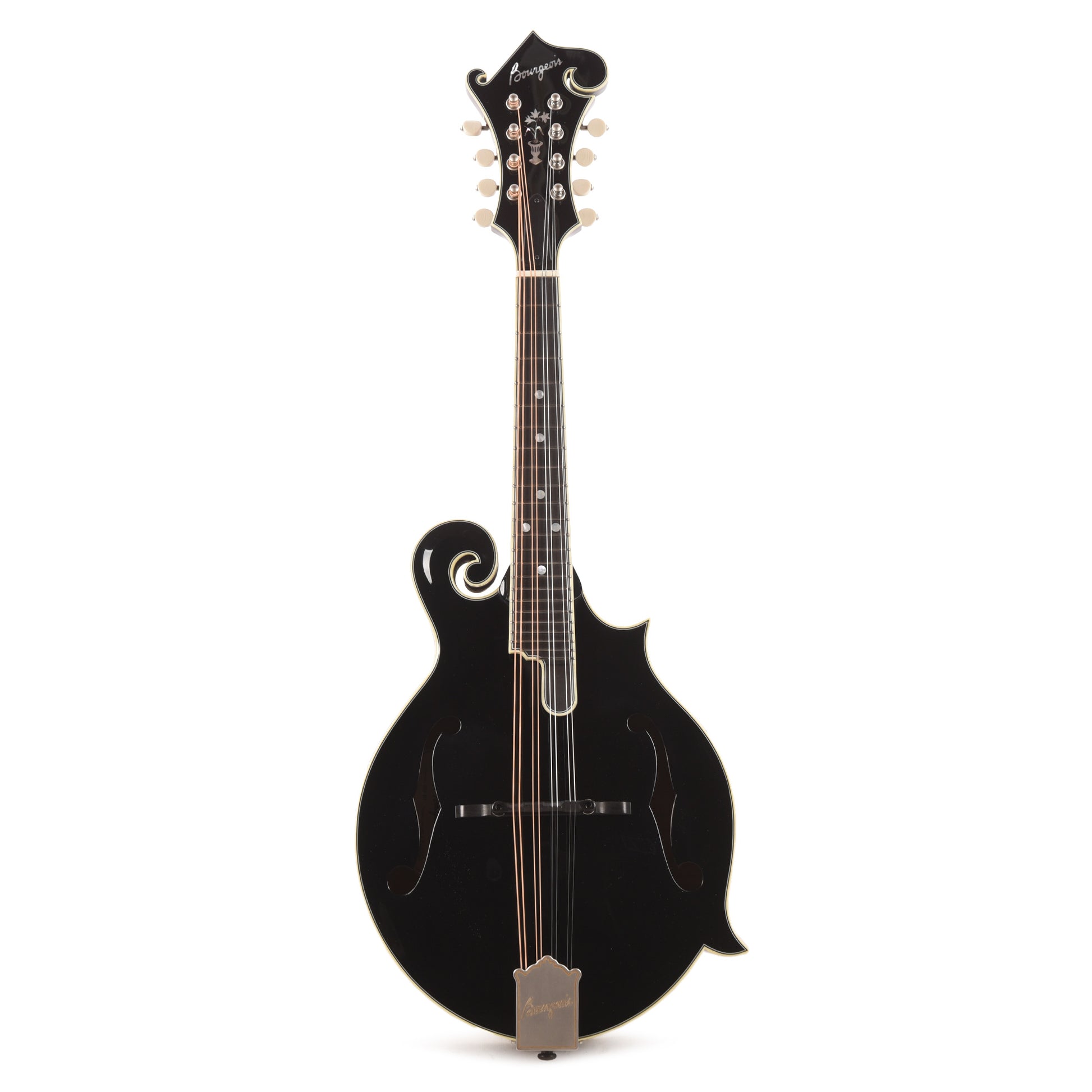 Bourgeois M5 F-Style Mandolin Aged Tone Torrefied Adirondack/Flamed Maple Black Mandolins