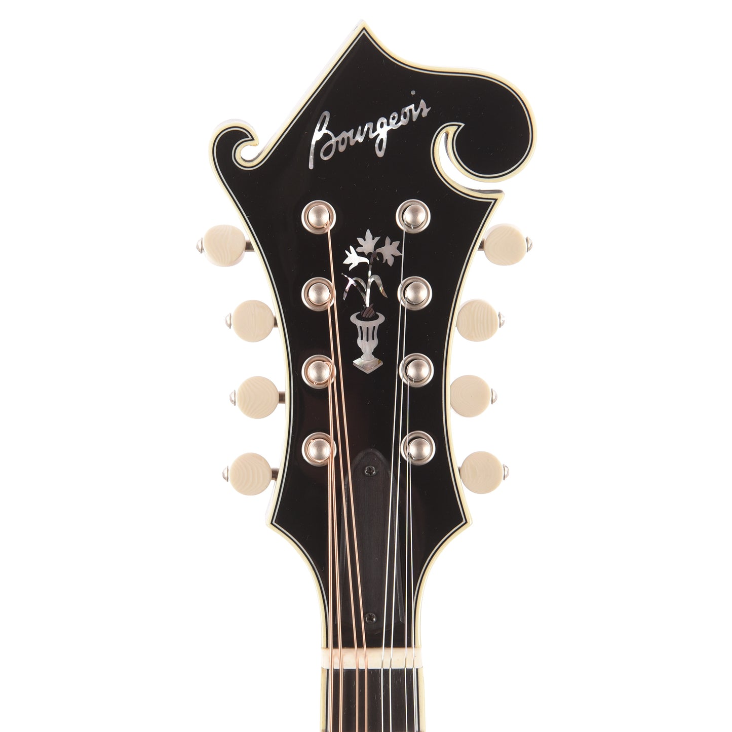 Bourgeois M5 F-Style Mandolin Aged Tone Torrefied Adirondack/Flamed Maple Black Mandolins