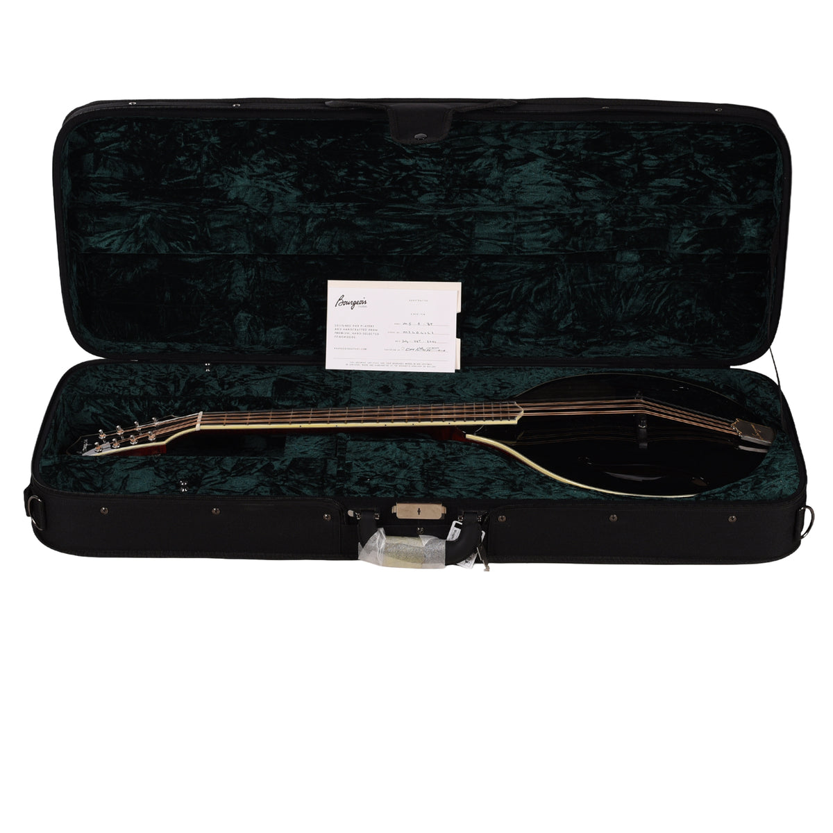 Bourgeois M50-BT Octave Mandolin Aged Tone Adirondack Spruce/European Curly Maple Black Mandolins