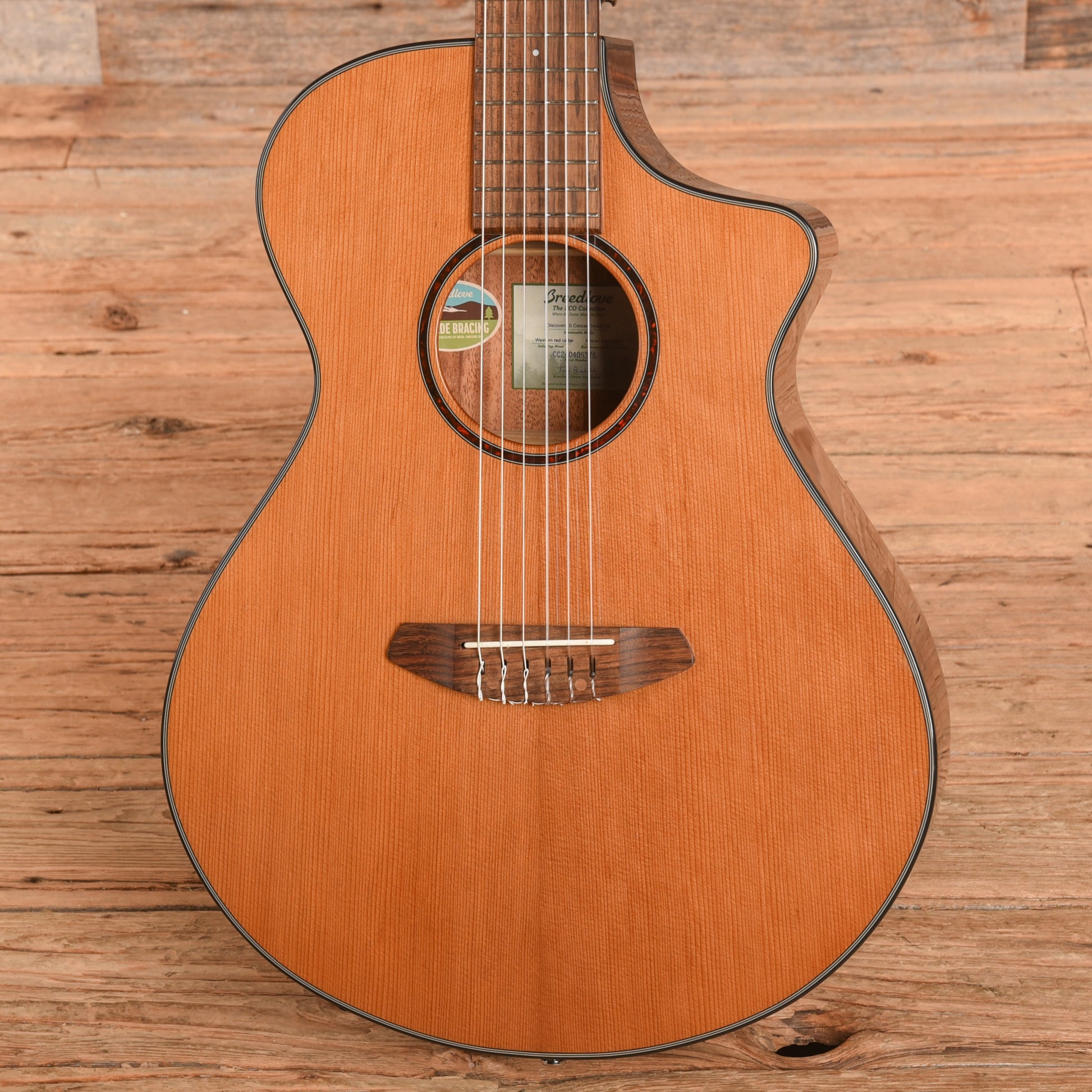 Breedlove Discovery S Concert Nylon CE Natural 2024 Acoustic Guitars