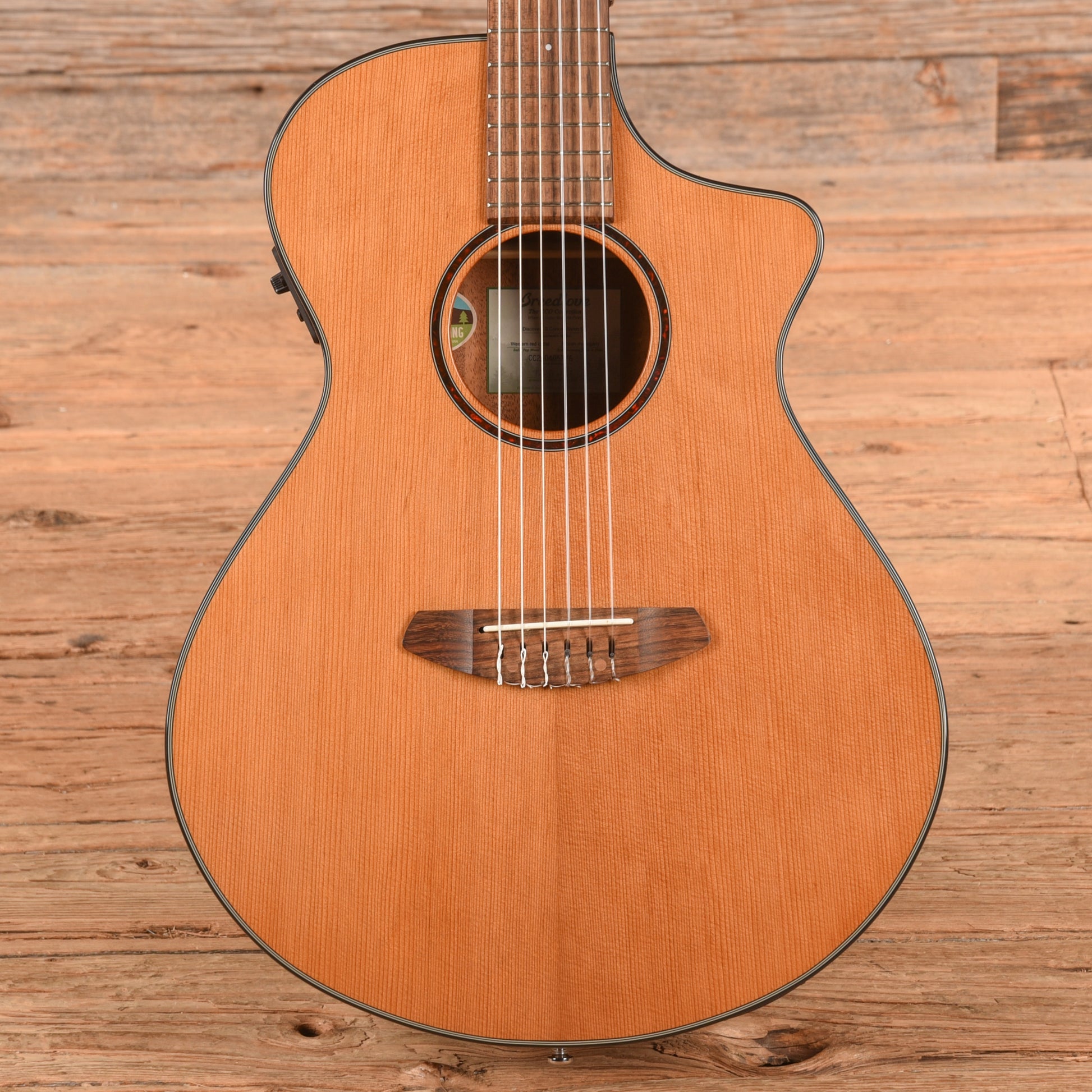 Breedlove Discovery S Concert Nylon CE Natural 2024 Acoustic Guitars