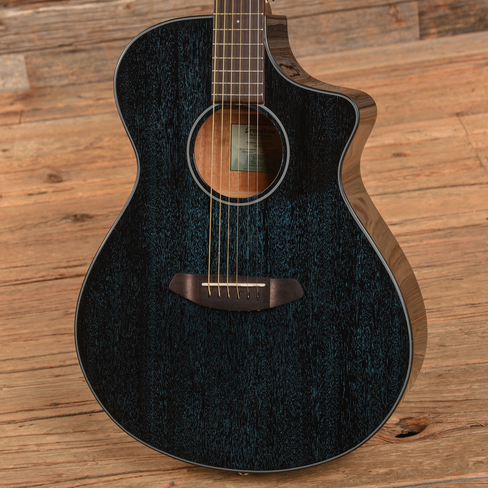 Breedlove Rainforest S Concert MBCE Blue 2021 Acoustic Guitars / Concert