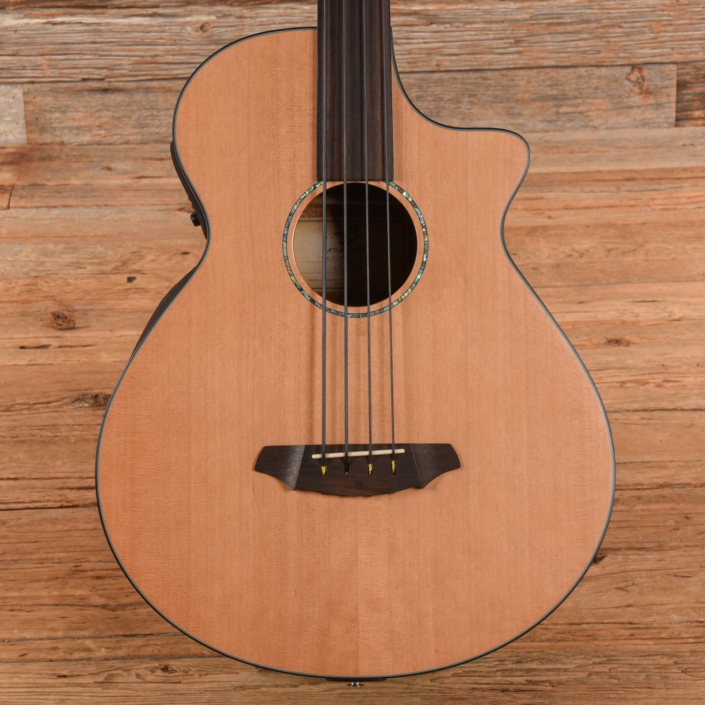 Breedlove Atlas Series BJ350/CMe4 Fretless Natural 2012 Bass Guitars / 4-String