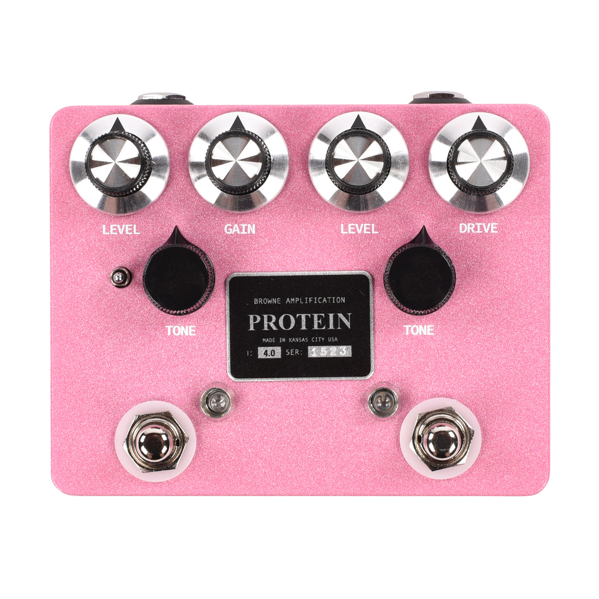 Browne Amplification Protein Dual Overdrive v4 Pedal Pink Effect Pedals