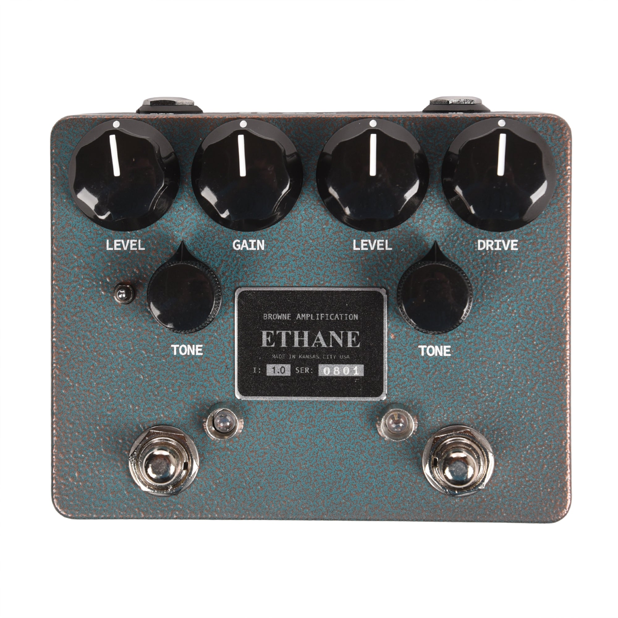 Browne Amplification ETHANE デュアルオーバードライブ Browne Amplification Ethane Dual Overdrive Pedal Aqua Copper Vein