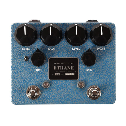 Browne Amplification Ethane Dual Overdrive Pedal Blue Silver Vein Effects and Pedals / Overdrive and Boost