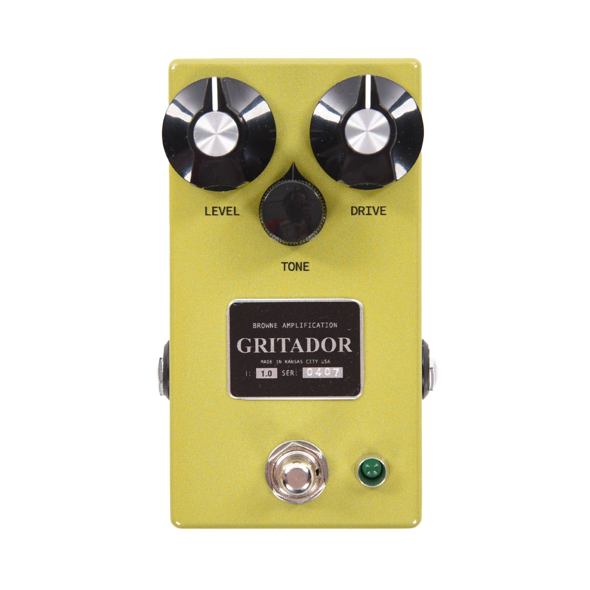Browne Amplification Gritador Overdrive Pedal Bullfrog Belly Green Effects and Pedals / Overdrive and Boost