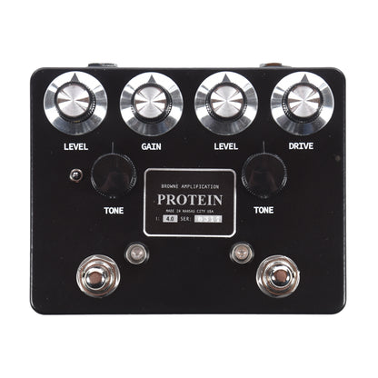 Browne Amplification Protein Dual Overdrive v4 Pedal Black Effects and Pedals / Overdrive and Boost