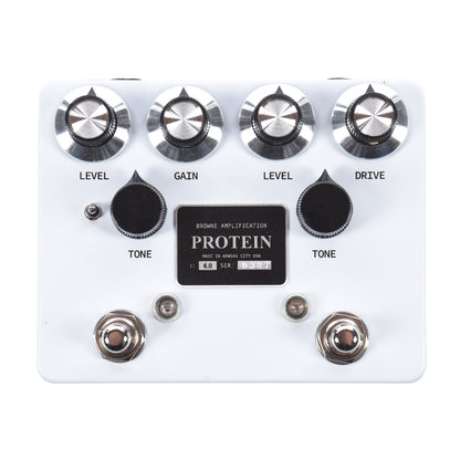 Browne Amplification Protein Dual Overdrive v4 Pedal White Effects and Pedals / Overdrive and Boost