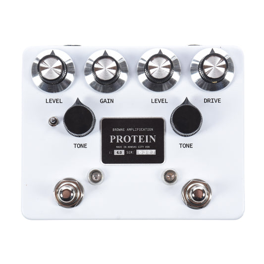 Browne Amplification Protein Dual Overdrive v4 Pedal White Effects and Pedals / Overdrive and Boost