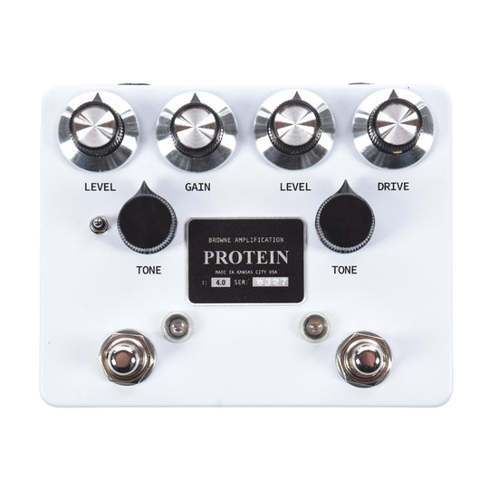 Browne Amplification Protein Dual Overdrive v4 Pedal White Effects and Pedals / Overdrive and Boost