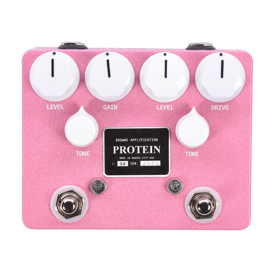 Browne Amplification The Protein Dual Overdrive v3 Pedal Pink Effects and Pedals / Overdrive and Boost
