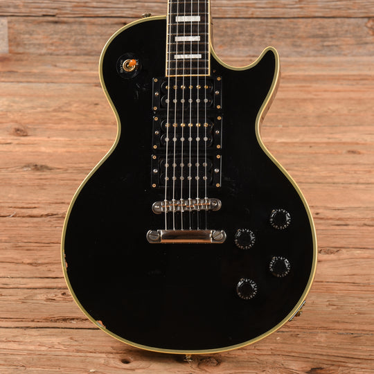 Burny 3-Pickup Singlecut Black Electric Guitars / Solid Body