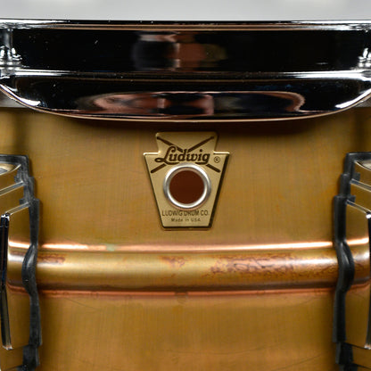Ludwig 5x14 Raw Copper Phonic Snare Drum