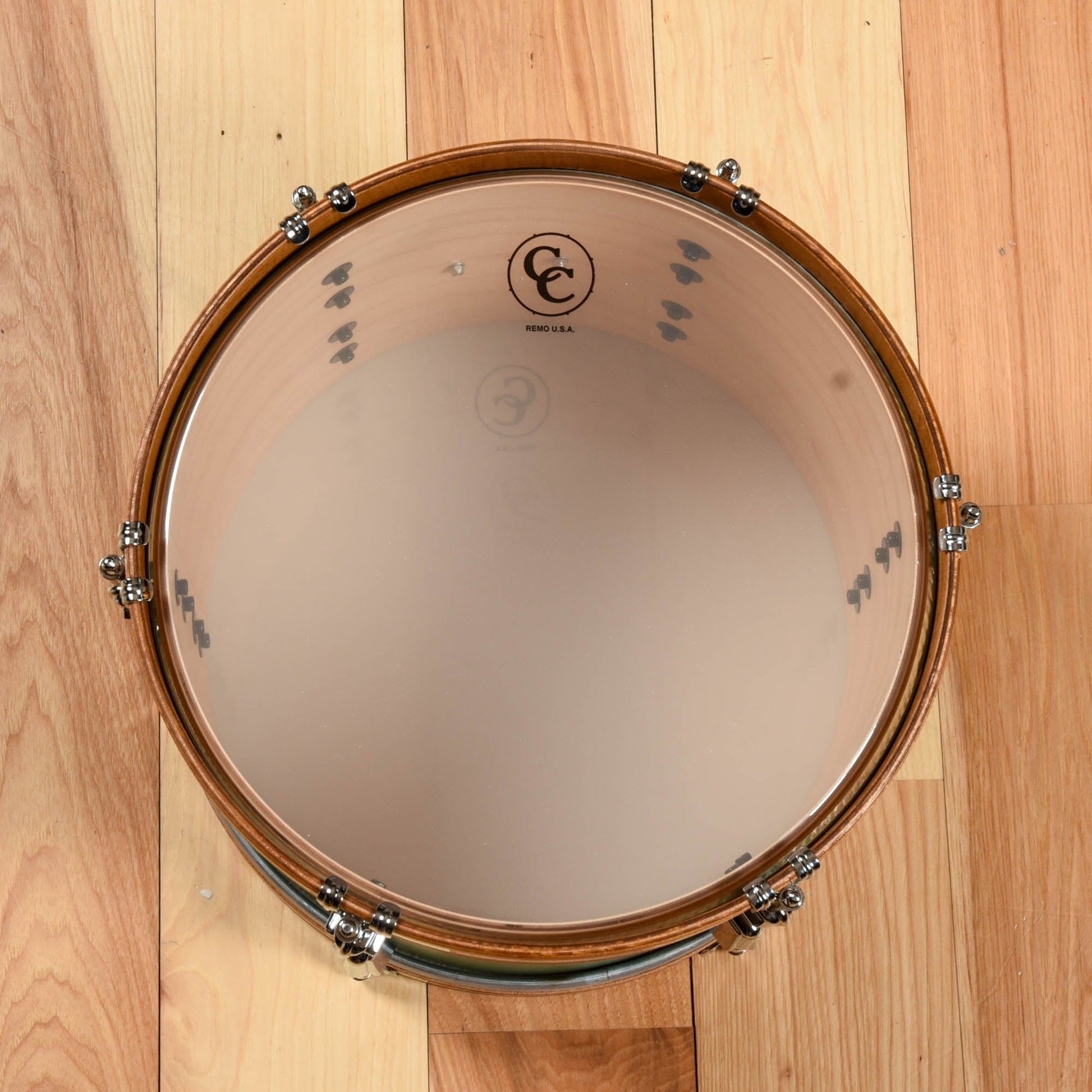 C&C Maple/Gum 13/16/22 3pc. Drum Kit Menta Green Satin w/Wood Hoops Drums and Percussion / Acoustic Drums / Full Acoustic Kits