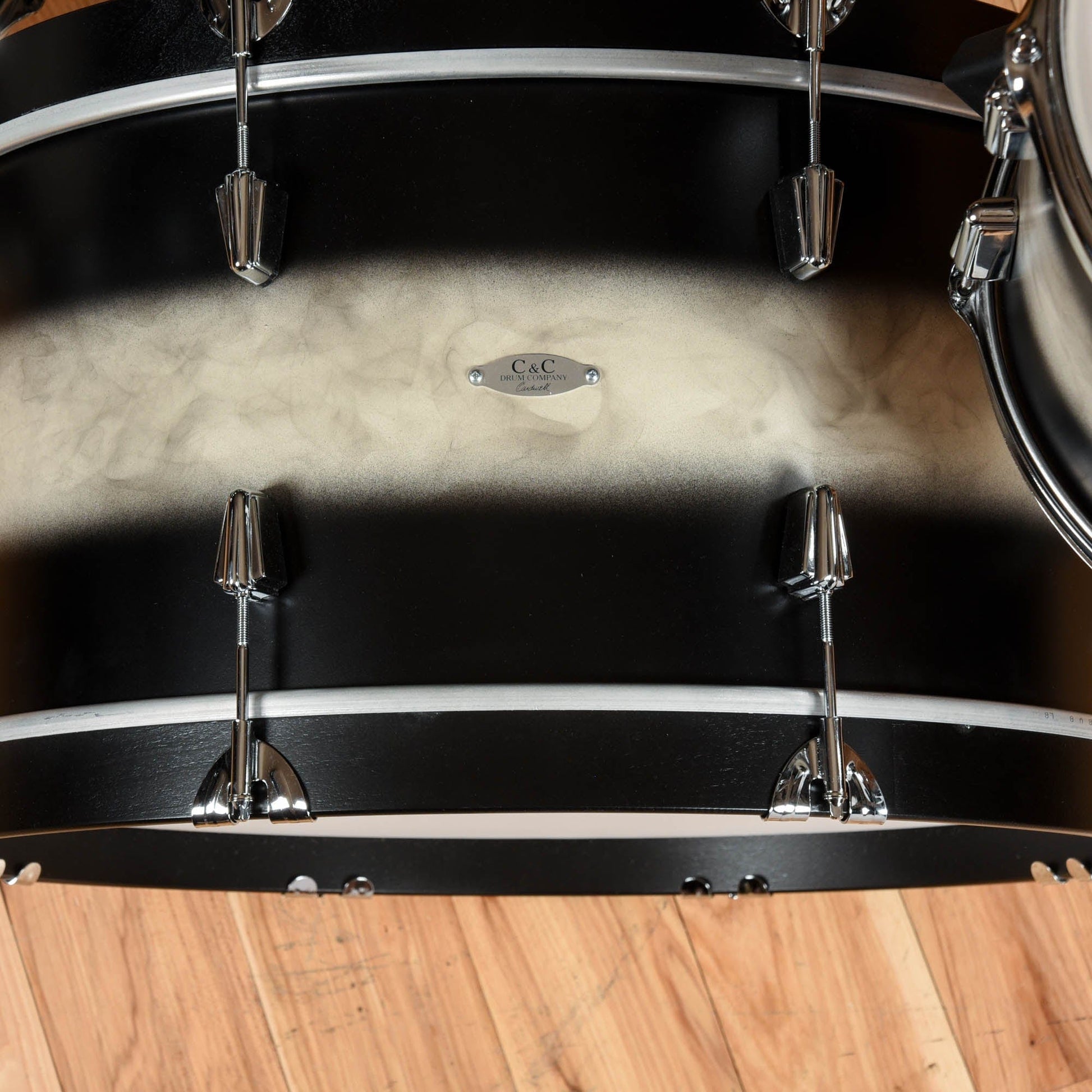 C&C Maple/Gum 13/16/24 3pc. Drum Kit Black/Smoke Duco Satin Drums and Percussion / Acoustic Drums / Full Acoustic Kits