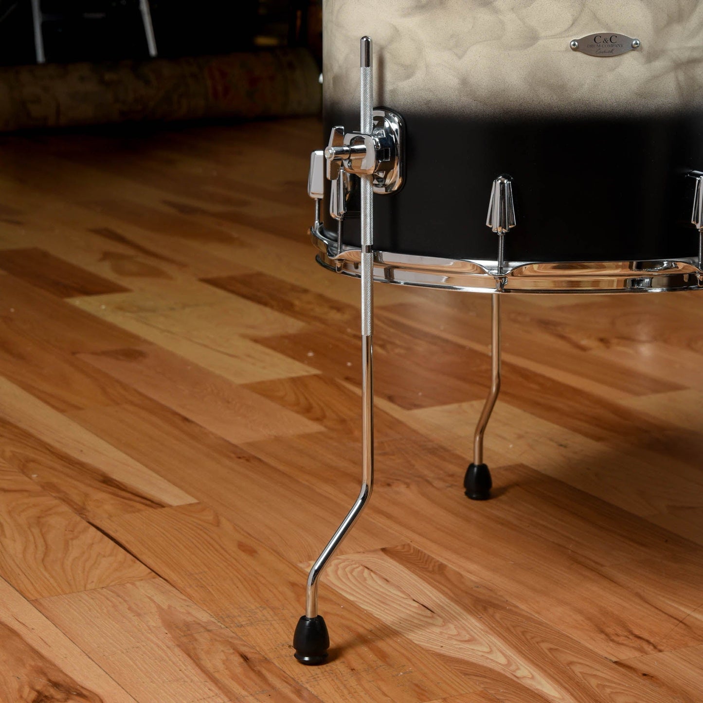C&C Maple/Gum 13/16/24 3pc. Drum Kit Black/Smoke Duco Satin Drums and Percussion / Acoustic Drums / Full Acoustic Kits