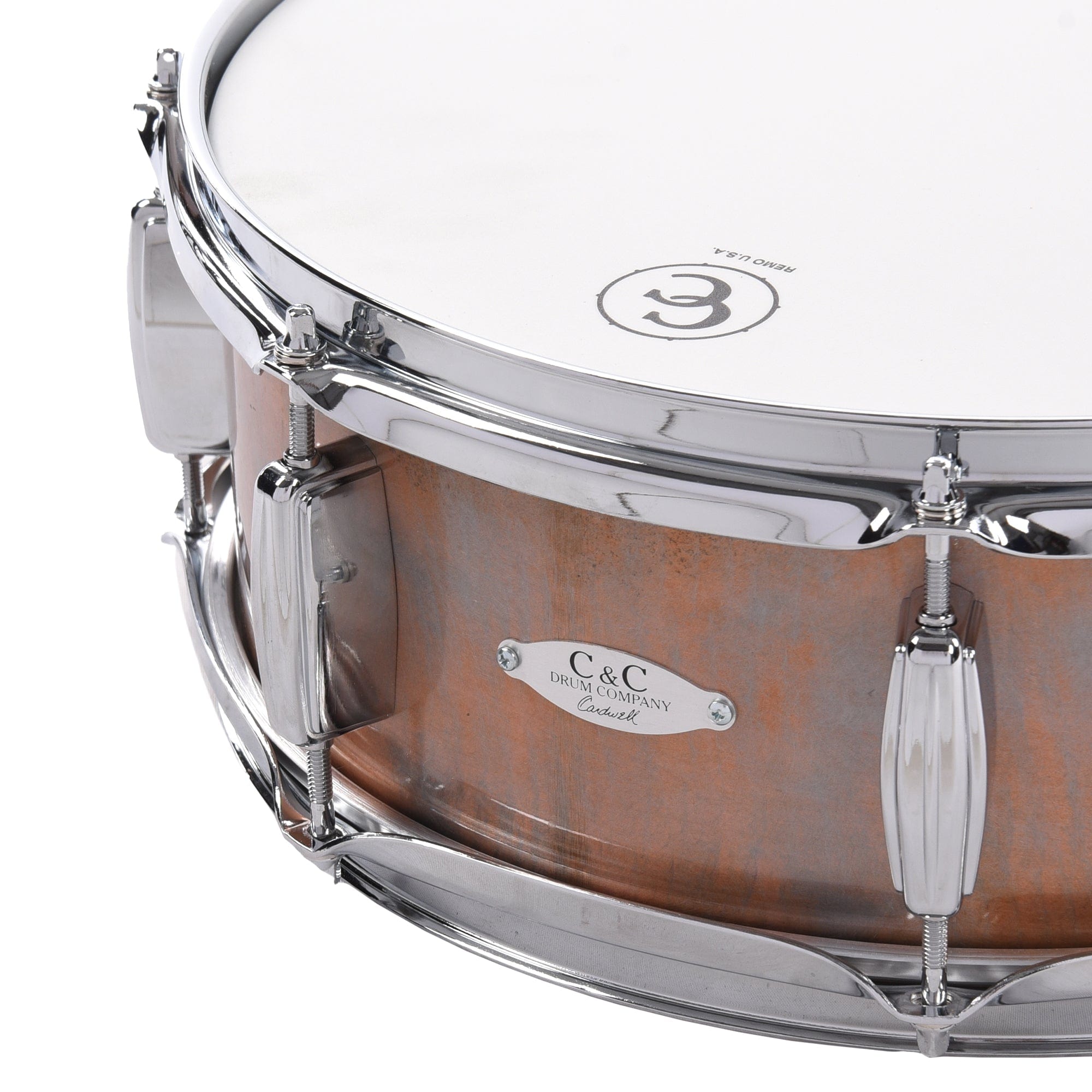 C&C 5x14 Custom Etched Copper Over Steel Snare Drum Drums and Percussion / Acoustic Drums / Snare